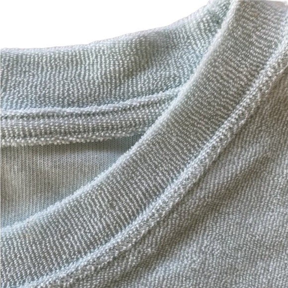 Gap Love by Gap Terry Long Sleeve Cropped Top Mint Green Long Sleeve Crew Neck - Picture 10 of 12